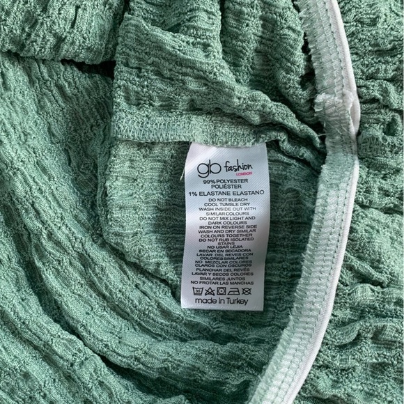 Sage Green Faux Wrap Ruffle Top Size Large - Picture 8 of 8